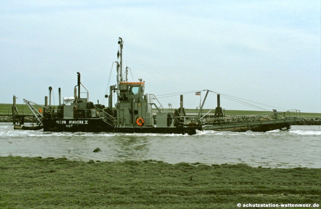 Unterhaltungsbaggerung Im Husumer Hafen Schutzstation Wattenmeer