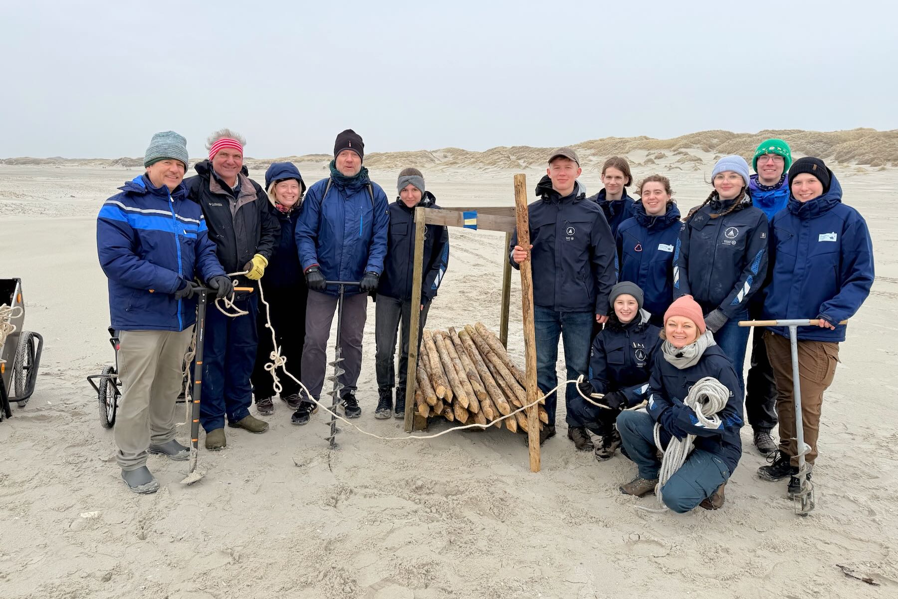Gruppenbild auf dem Kniepsand Gruppenbild auf dem Kniepsand