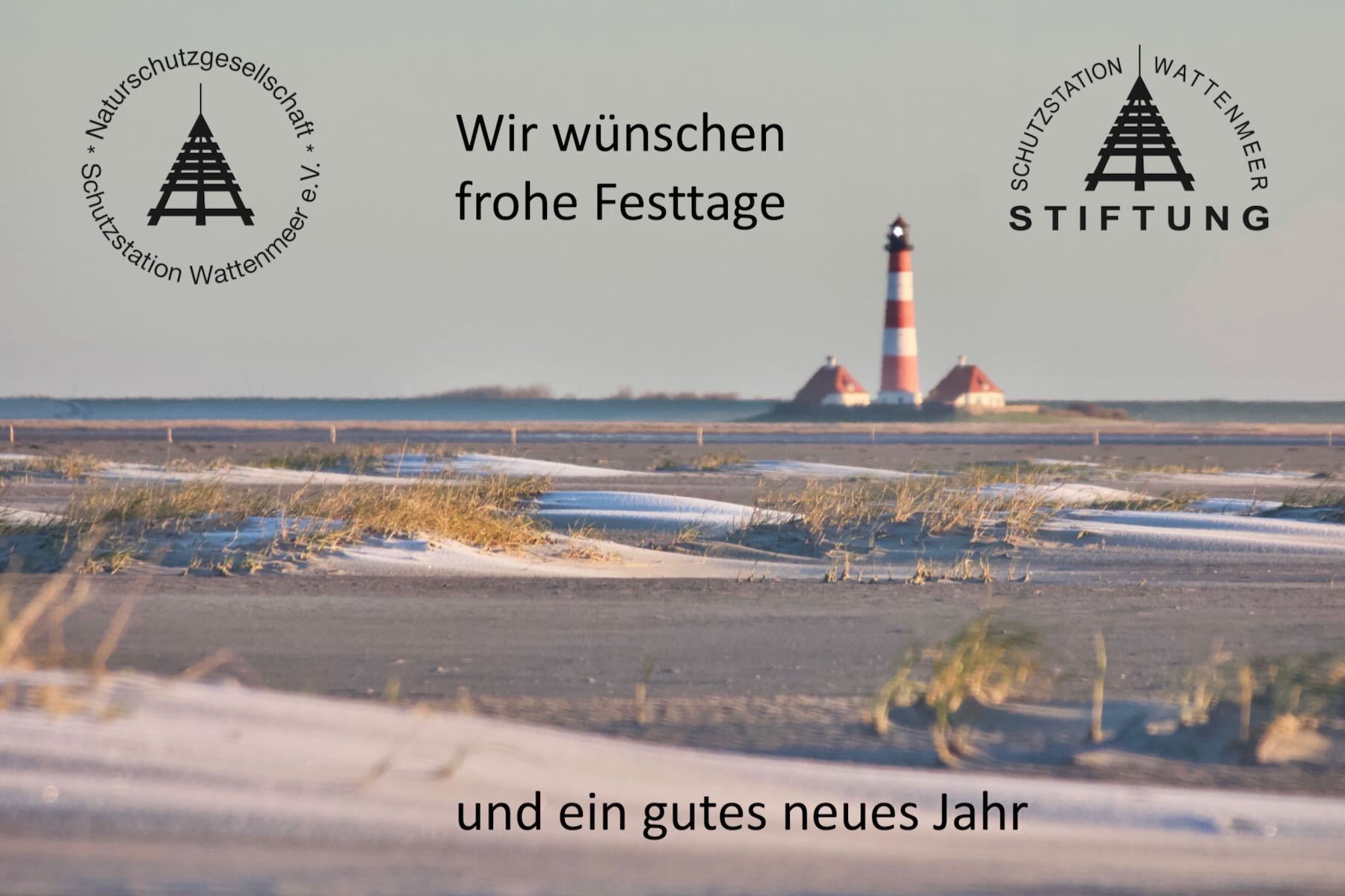 Winterlicher Blick auf Station Westerhever Winterlicher Blick auf Station Westerhever